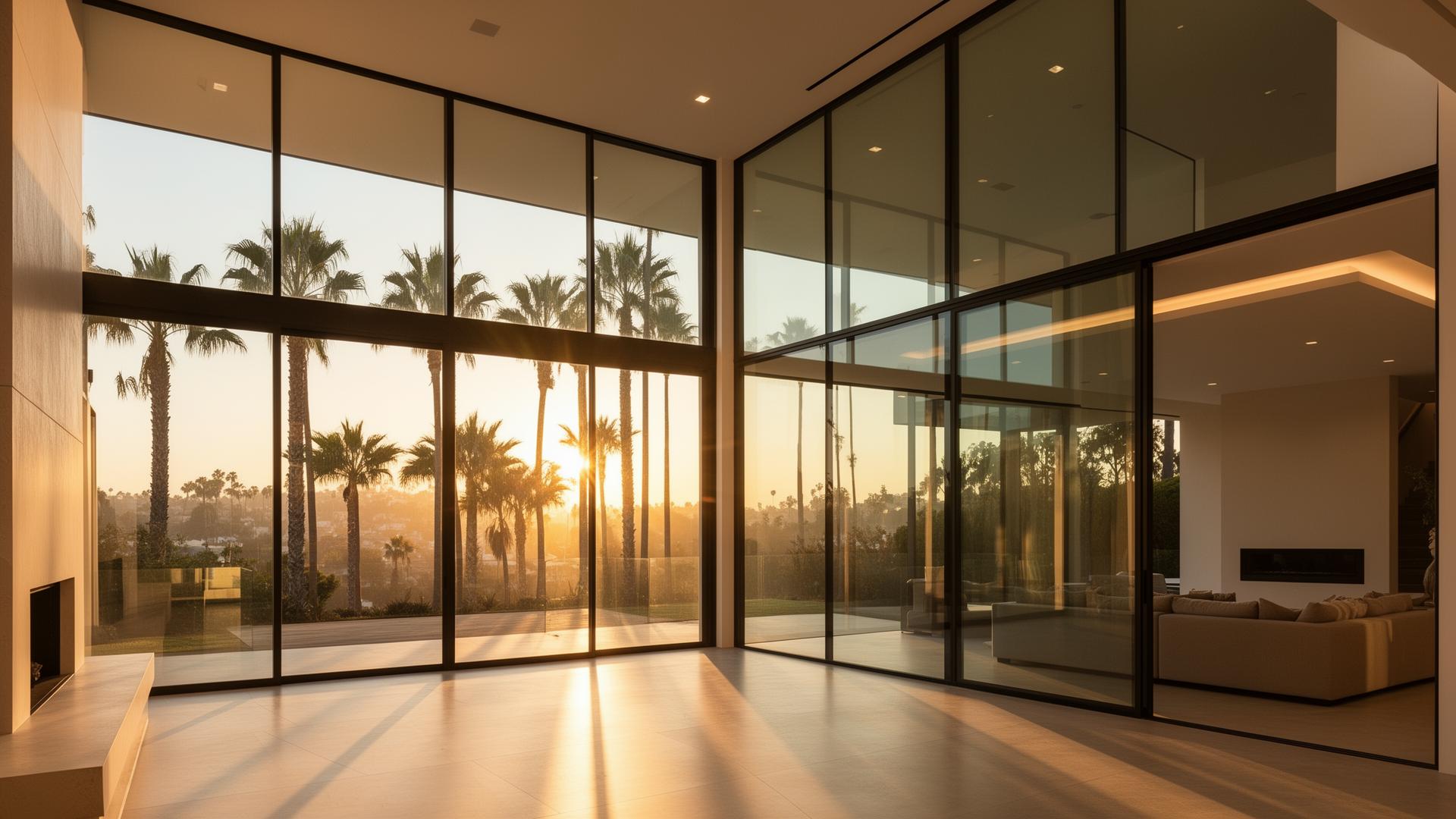 Modern Los Angeles home with professional window tinting